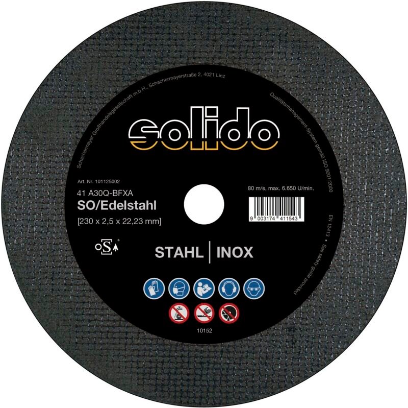 Thumbnail - Solido - Trennscheiben für Stahl- und rostfreier Stahl Scheiben ø 125x2,0mm Metall