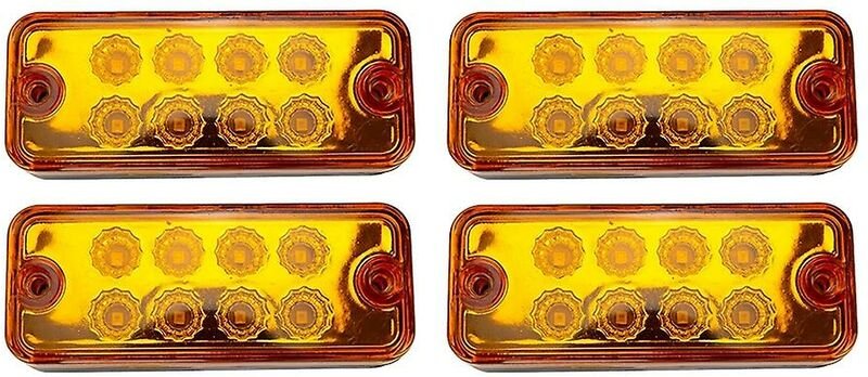 4x LED-Seitenmarkierungsleuchten für Auto, externe Lampe, Warnung, Rücklicht, Anzeige, Anhänger, lkw, Signal