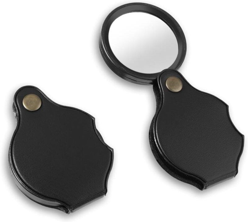 Csparkv - 2er-Pack 10-fache Mini-Taschenlupe – faltbare Leselupe – kleine Lupe zum Lesen, für Bücher, Zeitungen, Karten,...