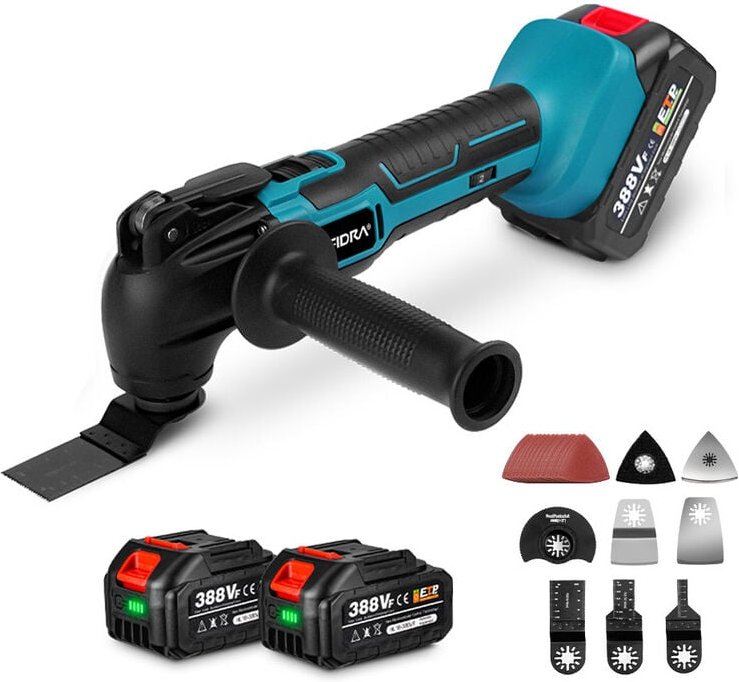 Oszillierendes Multitool, 20.000 U/min, kabellos, Stufe 6 Vibration, Holzbearbeitungswerkzeug, elektrischer Dekorationst...