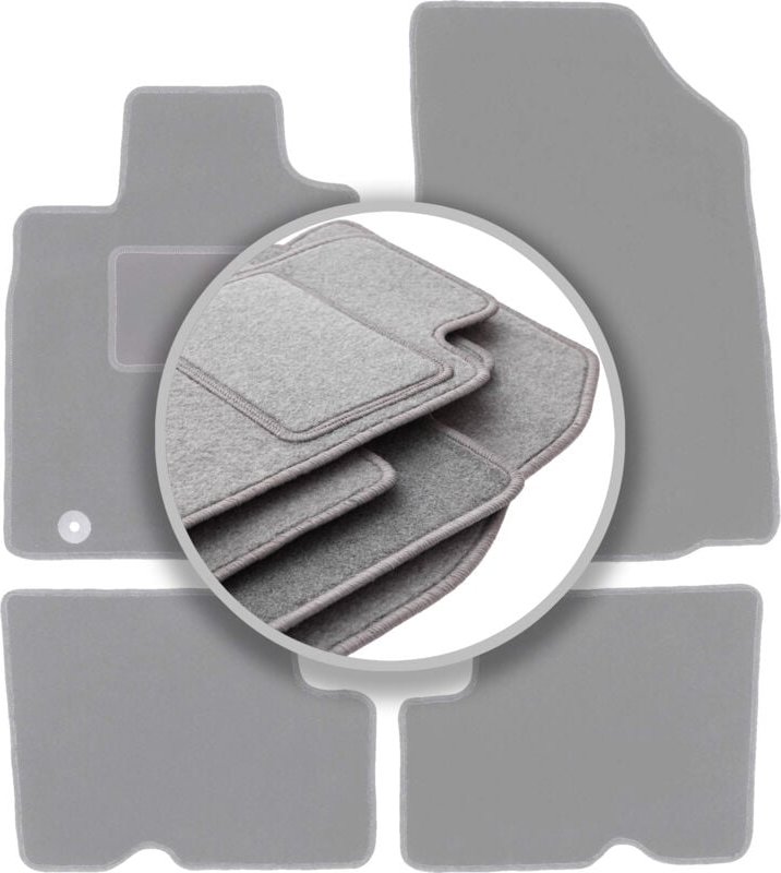 Graue Autofußmatten für: Dacia Logan II Limousine, Kombi (2012-)