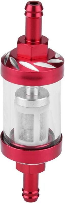 8-mm-Metall-Gasglas-Kraftstofffiltergewindeersatz für Motorräder (rot)