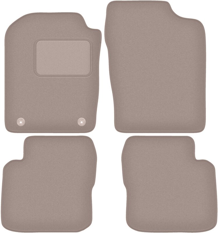 Beige Veloursmatten für: Daihatsu Cuore VII L276 Schrägheck (2007-)