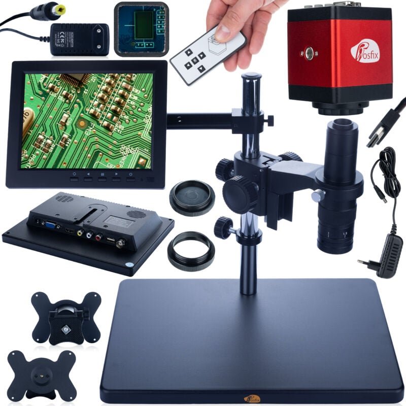 Thumbnail - Rosfix Digitalmikroskop mit verstellbarem Arm Earth Pro MCEP-0.5X-PZRR + 8-Zoll-Display + Digitalmikroskophalter + Draco...