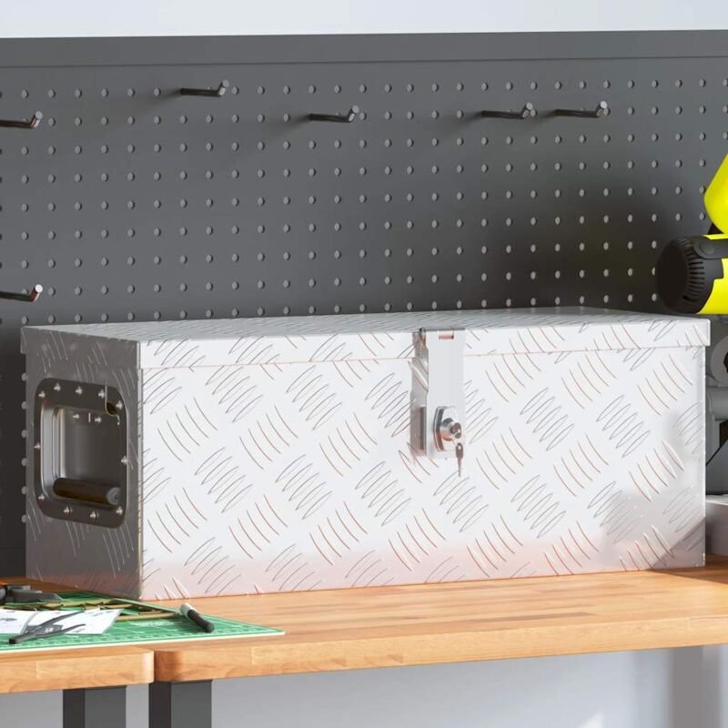 Aufbewahrungsbox Silbern 60x23,5x23 cm Aluminium - Vidaxl