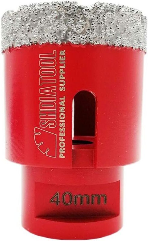 Ineasicer 40 mm Diamantbohrer, Kernbohrer mit M14-Gewinde zum Trockenbohren in Porzellanfliesen, Granit, Marmor