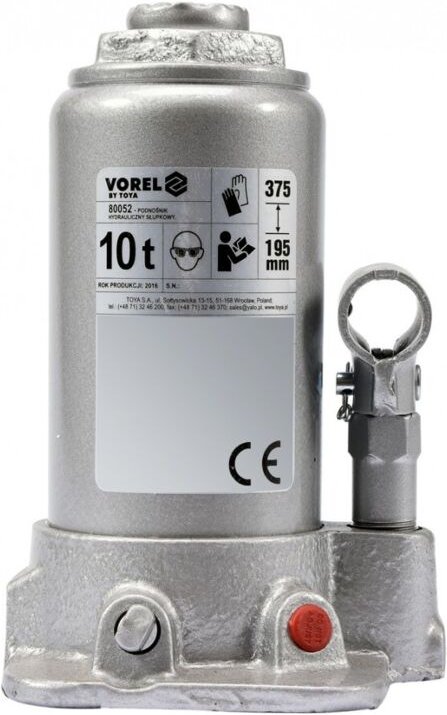 VOREL HYDRAULISCHER KOLBENHEBER 10T 195-375mm 80052