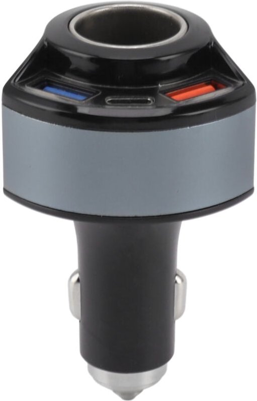 Schwarzes Autoladegerät, Schnellladung, QC3.0-Technologie, multifunktional, 2,4-A-Anschluss, tragbar, sicher und zuverlä...