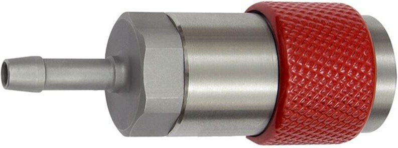 Unv. Dreh-Sicherheitskuppl. nw 6, iso 6150 c, Tülle lw 6, rot - Riegler