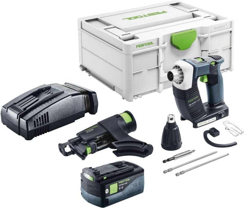Festool DURADRIVE DWC 18-2500 Basic Akku Bauschrauber 18 V 18 Nm Brushless + 1x Akku 5,0 Ah + Schnellladegerät + Systain...