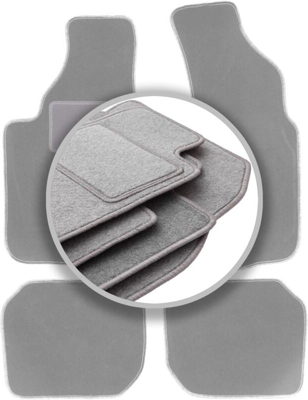 Graue Autofußmatten für: Audi V8 Limousine (1988-1993)