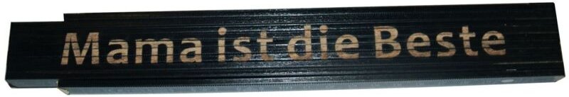 Zollstock Mama ist die Beste 2 m schwarz Zollstock
