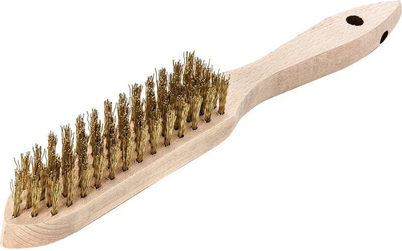 Handdrahtbürste Messing gewellt 0,35mm 5-reihig Lessmann