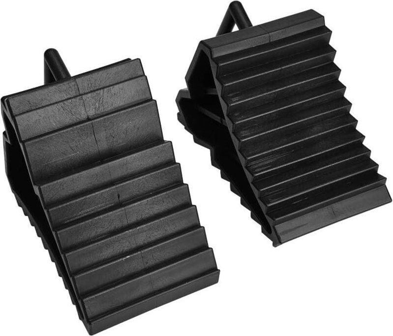 Aougo - ABS-Unterlegkeil, 2 Stück, robuster Auto-Anti-Rutsch-Block, Reifen-Slip-Lock-Radausrichtungsblock