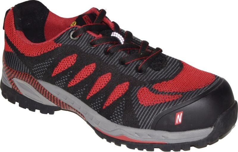 Thumbnail - Nitras - Sicherheitsschuh pro step Gr.45 W.11 schwarz/rot S1P src en 20345,EN 61340-4-3