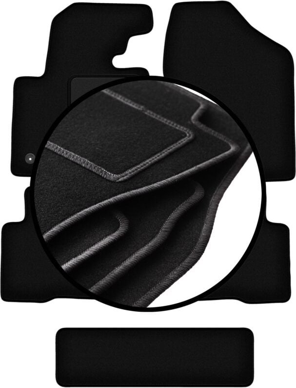 Veloursmatten-Satz für: Hyundai SantaFe III 7-Sitzer (2012-)