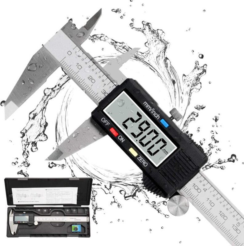 Sinbinta - Messschieber Digital, 150 mm/6' Edelstahl Schieblehre Digital mit Klarem lcd und Backup Batterie Professionel...