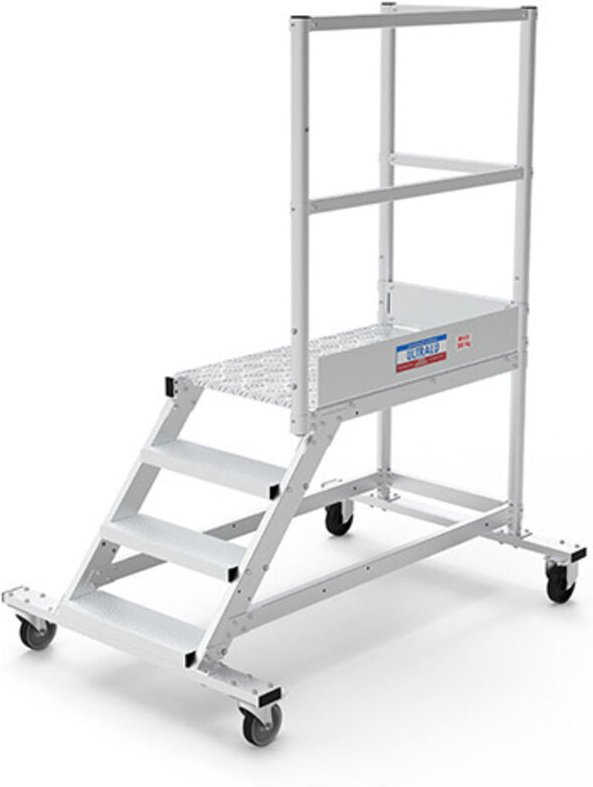 Mobile Plattform mit Geländer rechts und hinten - Maximale Arbeitshöhe 3.20m - PTF106D