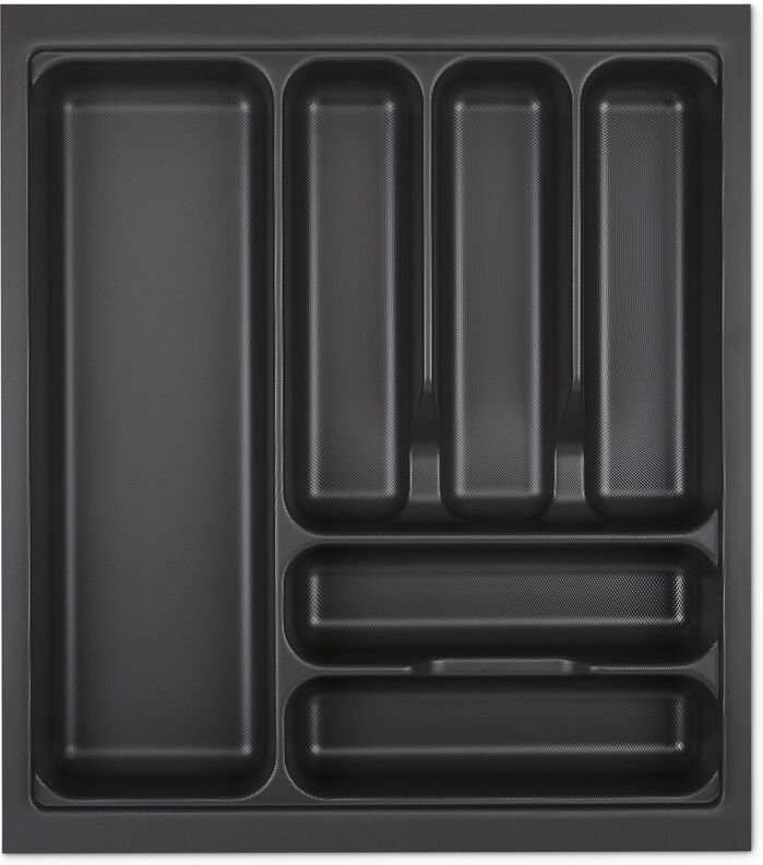 So-tech - orga-box viii Besteckeinsatz Besteckkasten 411 x 480 mm Lavagrau mit Perlstruktur für 50er Schränke in Häcker ...