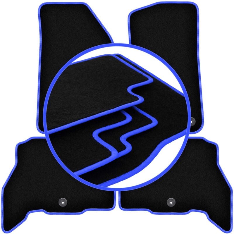 CARLUX-BLUE Autofußmatten für: Jeep Wrangler JL 4XE 5 Türen (2021-2023)
