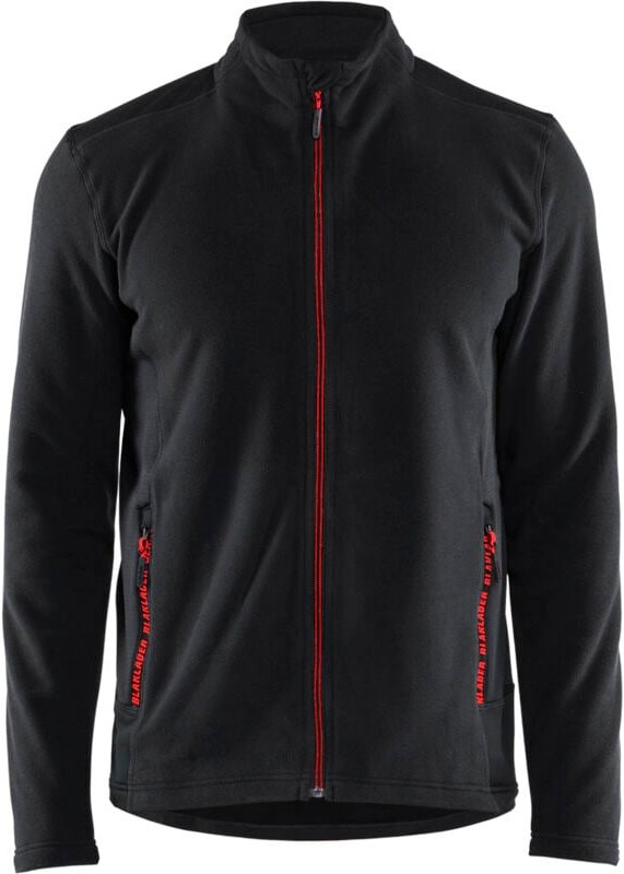 Arbeitsjacke aus Mikropolar 4765 - Schwarz/Rot XL