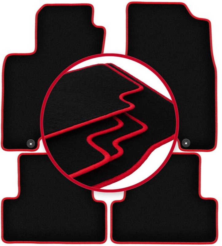 CARLUX-RED Autofußmatten für: Nissan X-Trail II T31 SUV (2007-2014)