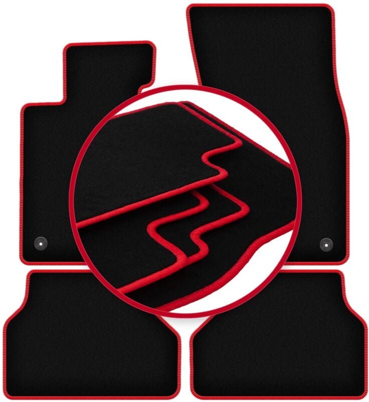 CARLUX-RED Automatten für: BMW 5 E60 RZEPY Limousine (2003-2010)