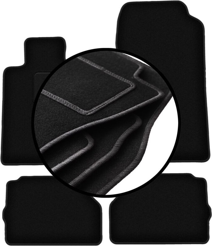 Komplettset Veloursmatten für: Mercedes C140 / W140 Coupé (1992-1999)