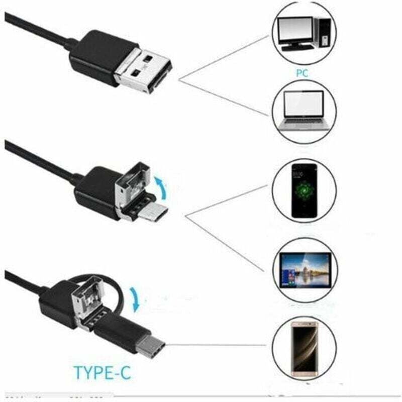 Kabellose 5,5 mm 1080P HD zoombare WiFi-Endoskop-Inspektionskamera mit 6 LED-Leuchten und IP68 wasserdichtem halbstarrem...
