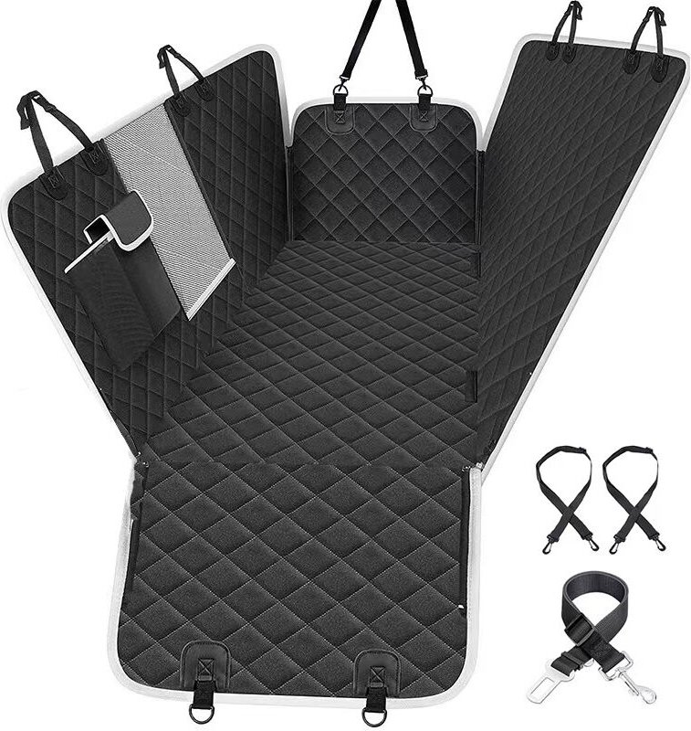 Autositzbezüge für Hunde, Rücksitzbezug mit Sichtfenster, wasserdichter Sitzbankbezug für Auto und suv, Fußball-Plaid (1...