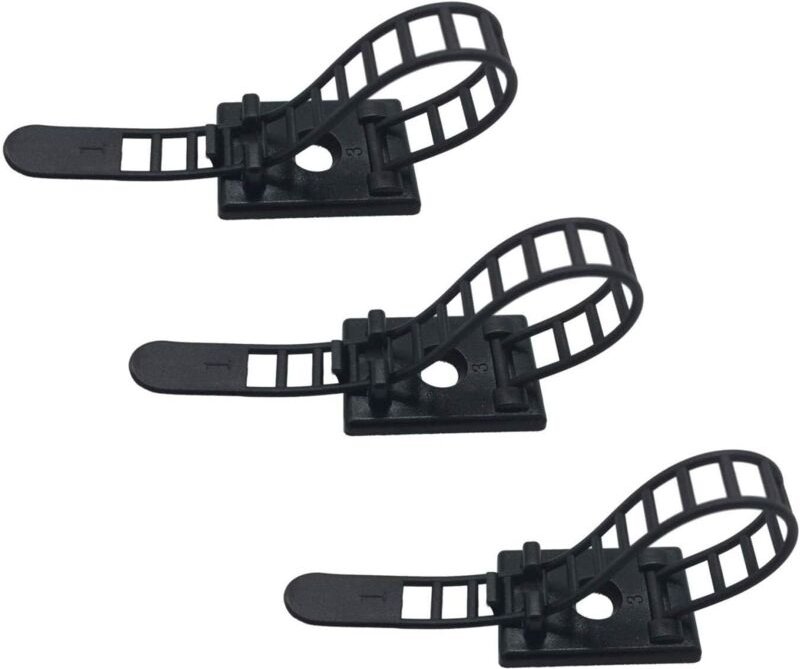 25er-Pack selbstklebende Kabelclips mit optionalen Schrauben – verstellbare und wiederverwendbare Kabelmanagement-Binder...