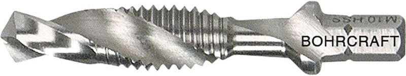 Bohrcraft - Kombi Maschinengewindebohrer M3 Split Point Bohrer 1/4 Zoll 6-kant Schaft zum Bohren, Schneiden und Entgrate...