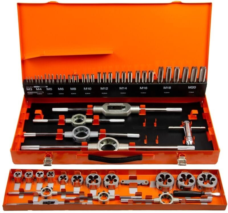 Projahn Gewinde Schneidzeug Satz HSS-G 55-tlg. M3-M20 im Metallkoffer