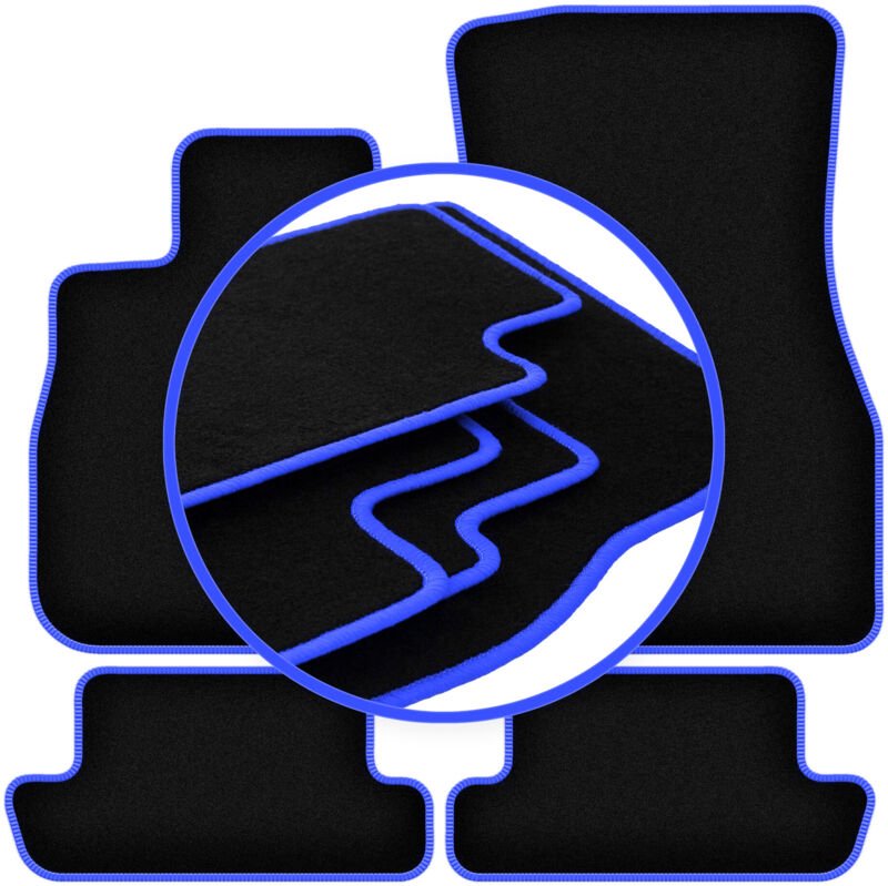 CARLUX-BLUE Autofußmatten für: BMW 8 G14 Cabrio (2019-2022)