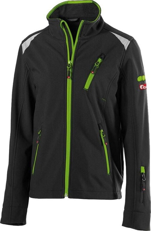 Kids Jacke 24, schw./limegreen,Gr134-140 - Fortis
