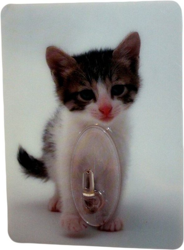 Haken dekorative Klebeplakette Katze