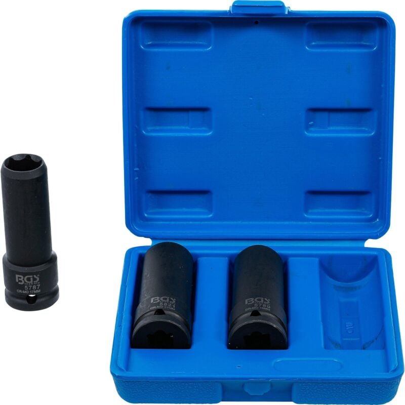 Bgs Technic - Kraft-Spezial-Steckschlüssel-Einsatz-Satz Antrieb Innenvierkant 12,5 mm (1/2') sw 17 / 19 / 21 mm 3-tlg.