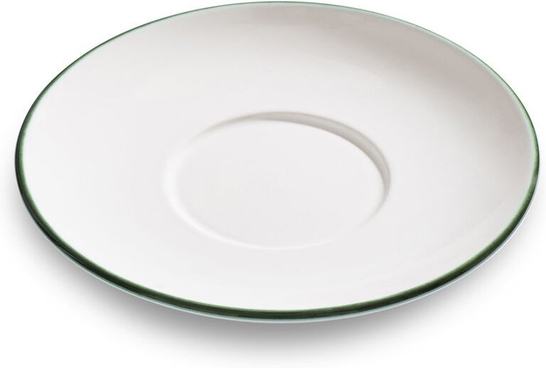 Gmundner Keramik - Grüner Rand, Unterteller Teetasse Maxima (Ø18cm)