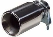 Auspuffblende universal Edelstahl Rund 89mm Anschluss bis 58mm