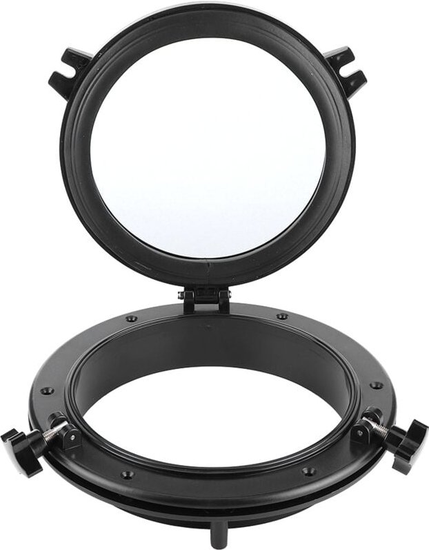 Thumbnail - 10in Marine Bullethole Round Black Portlight Stalinite Fenster Universal für rv -Boot Yacht - Eosnow