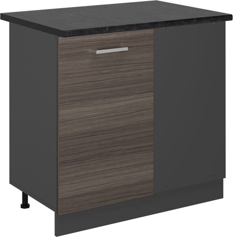 Thumbnail - Vicco - Eckunterschrank R-Line, Edelgrau, 86 cm , ap Anthrazit