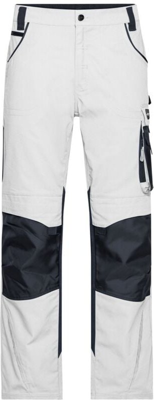 James&nicholson - Arbeitsbundhose JN832 Gr. 48 white/carbon
