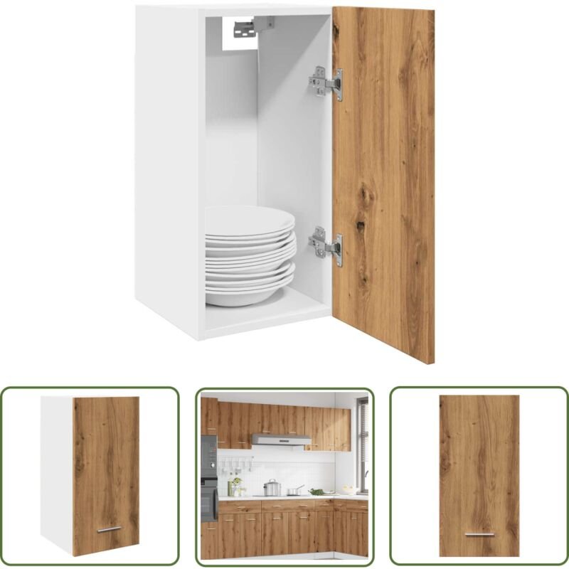 The Living Store - vidaXL Hängeschrank Artisan-Eiche 30x31x60 cm Holzwerkstoff