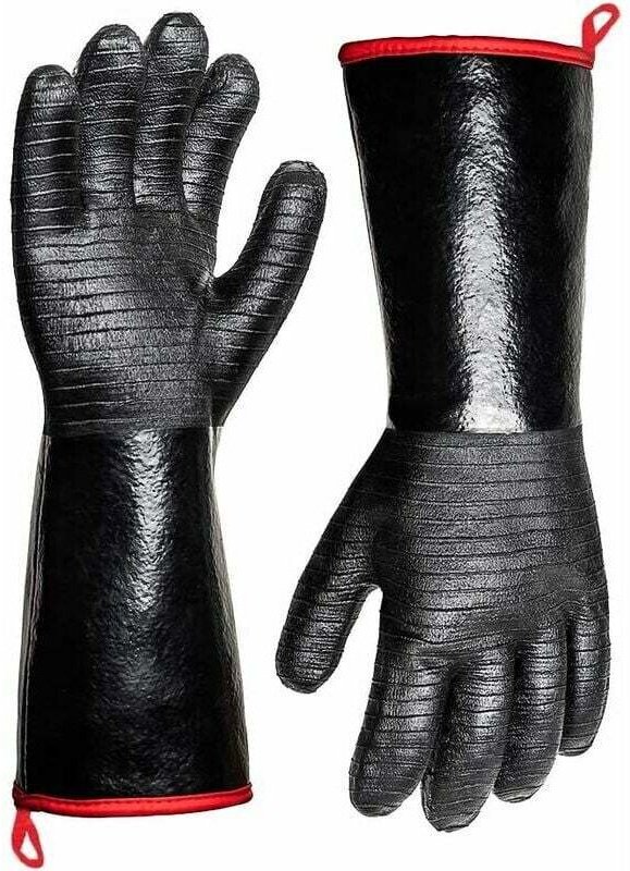 Extrem hitzebeständige Handschuhe, 932 °F, Grillhandschuhe, wasserdichte Langarmhandschuhe für Heißluftfritteuse, Kochen...