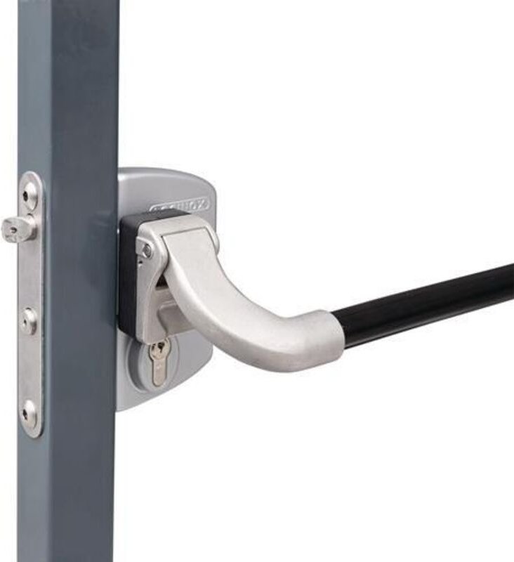 Panikschloss silber 4-Loch Mont.f.60-80mm Profile Locinox