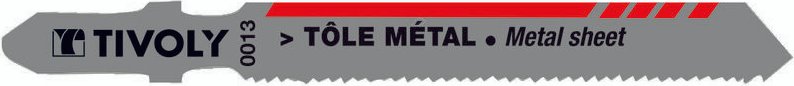 Tivoly • 2 Stichsägeblätter • Gerader Schnitt • Ausgezeichnetes Finish • T-Typ-Aufsatz • Zum Schneiden von Blech