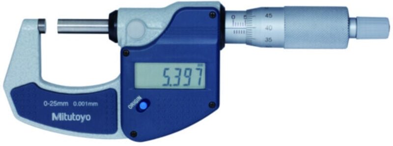 Mitutoyo - Digitale Bügelmessschraube 0-25mm, ohne Datenausgang