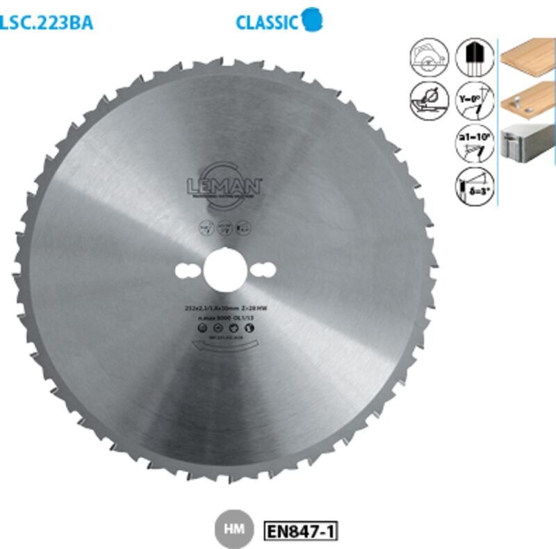 Baustoffkreissägeblatt Classic ø 252 mit 30 Bohrung, 2,2/1,8 mm Dicke, 28 Zähne