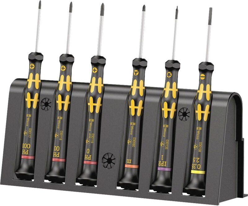 1550/6 esd esd Schraubendreher-Set 6teilig Schlitz, Kreuzschlitz Phillips, torx Plus, Microstix - Wera