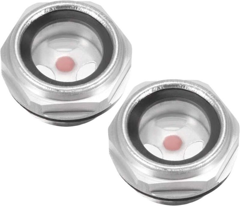 2 stücke G3/4 Gewinde Aluminium Legierung Luft Kompressor Zubehör Öl Beobachtung Spiegel